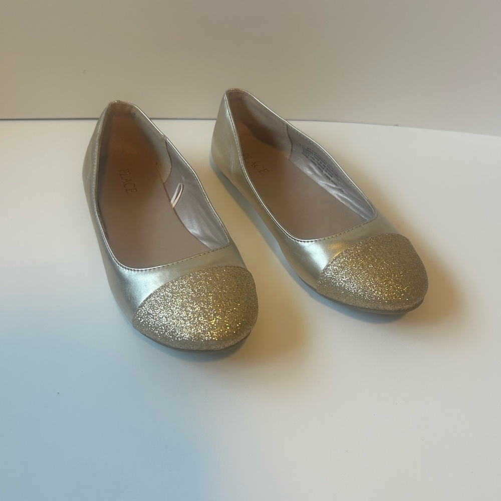 The Children's Place Gold Sparkle Dress Shoes